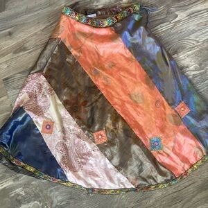 Boho silk skirt